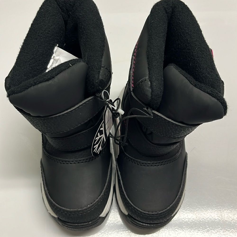 Wonder Nation Black White & Pink Skid Resistant Temperature Rated Winter Boots-8